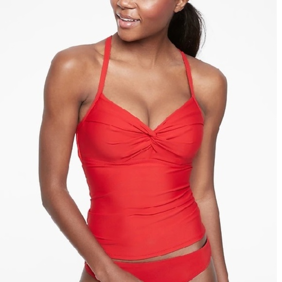 NWT Athleta Twister Tankini Top 36 D DD Red D828 - Picture 1 of 4